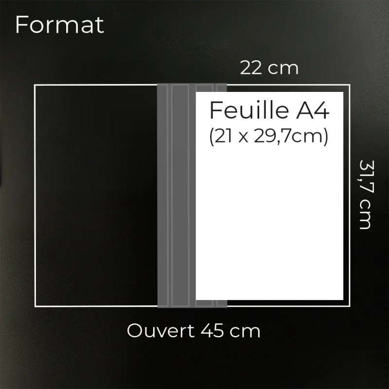 Protège-menu magnétique A4 – insertion facile, mise à jour rapide en quelques secondes.