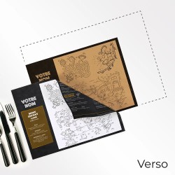 Set de Table medium brasserie & jeux Imprimé Couleur Recto Verso | Impression Menu