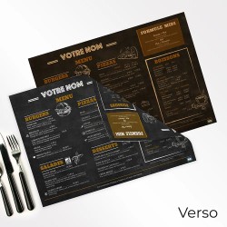 Set de Table brasserie Imprimé Couleur Recto Verso | Impression Menu