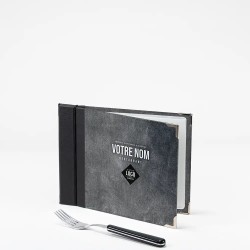 Protège menu A5 horizontal reliure aimantée Vintage