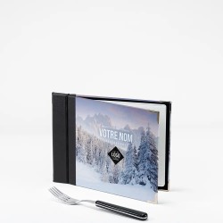 Protège menu A5 horizontal reliure aimantée Montagne